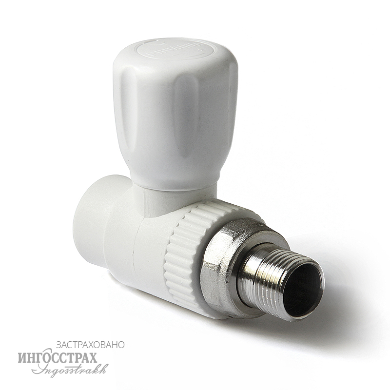 Кран (белый) радиаторный 25х3/4 прямой PRO AQUA (45шт)