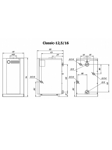 Котел газовый стальной ЛЕМАКС  Classic 16